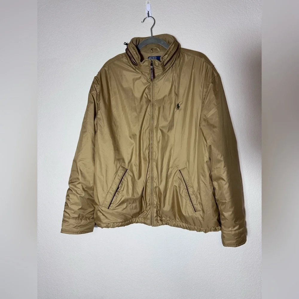 Polo Ralph Lauren Vintage Men's Jacket Beige Cotton Lined XL